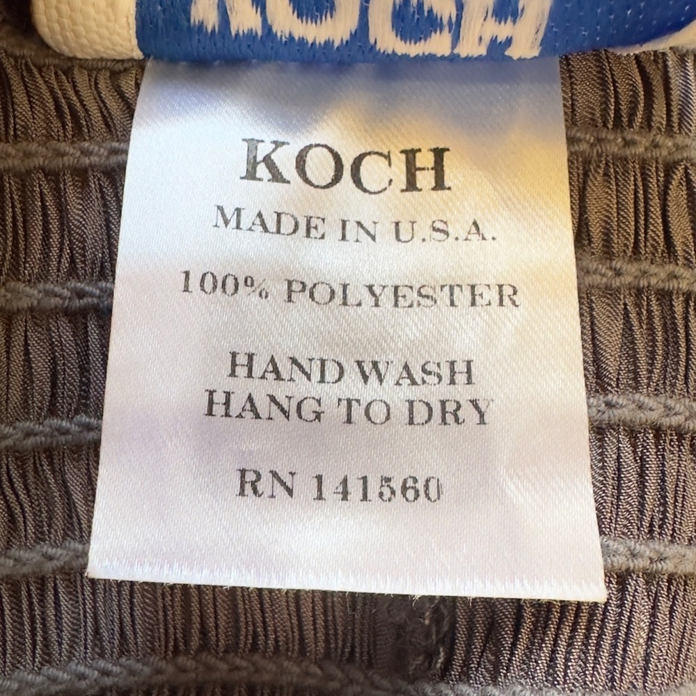 Koch Erica Metallic Charcoal Smocked Waist Ruffle Pleated Flowy Shorts Size M - Picture 7 of 7
